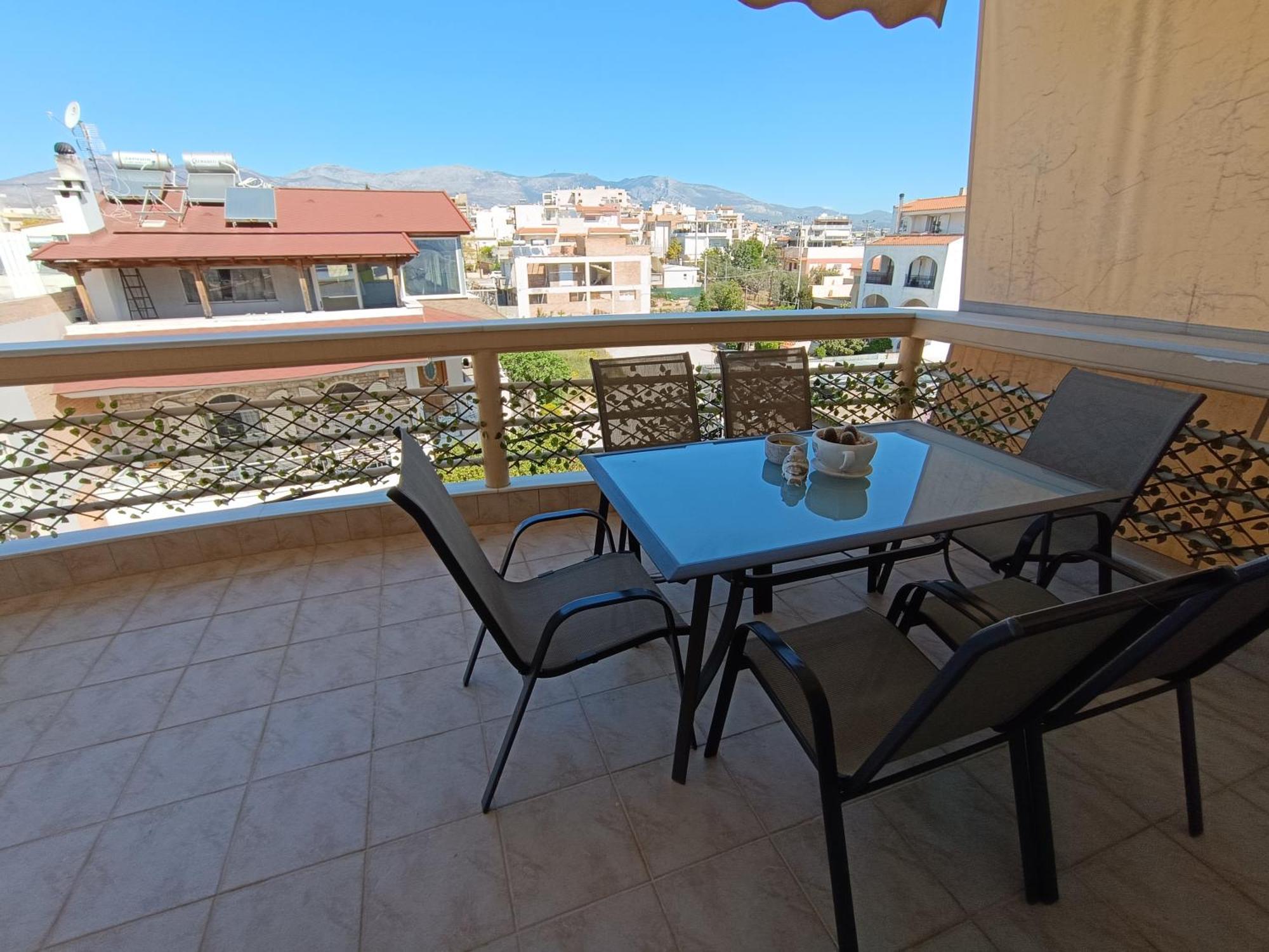 New Elegant Roof Apartment Acharnes Bagian luar foto